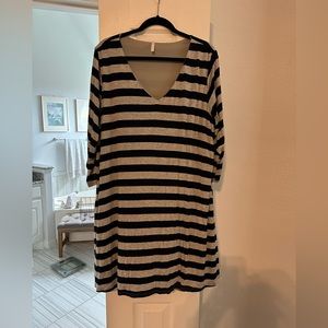 PinkBlush. Striped dress.